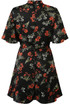 Floral Printed High Neck Shift Dress