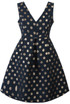 Foil Polka Dot Skater Dress - 2 Colours