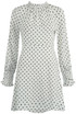 Polka Dot Ruffle Neck Shift Dress - 3 Colours