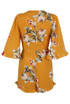 Contrast Floral Print Bell Sleeve Playsuit - 3 Colours