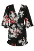 Contrast Floral Print Bell Sleeve Playsuit - 3 Colours