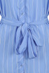 Striped Front Tie Up Asymmetric Shirt Dress - 2 Colours