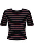 Stripes Back Tie Up T-Shirt - 2 Colours