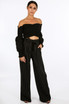 Pinstripes Tie Up Ruffled Trousers - 3 Colours