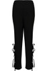 High Waisted Leg Slit Tie Up Trousers - 2 Colours