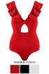 Frill Twist Front Bodysuit - 3 Colours