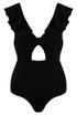 Frill Twist Front Bodysuit - 3 Colours