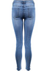 Mid Blue Button Clipped Ankle Jeans