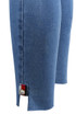 Mid Blue Button Clipped Ankle Jeans