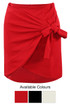 Tie Wrap Front Mini Skirt - 3 Colours