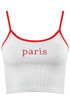 'PARIS' Embroidered Crop Top - 3 Colours