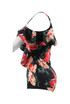 Floral Ruffle Crossover Bodysuit - 2 Colours