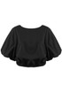 Puff Sleeves Elasticated Hem Crop Top - 5 Colours