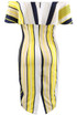 Stripes Frill Bardot Dress - 3 Colours