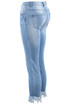 Light Blue Frayed Ankle Skinny Jeans