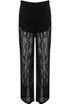 Lace Overlay Mesh Insert Trouser - 3 Colours