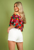 Floral Flowing Bardot Top