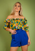 Floral Flowing Bardot Top