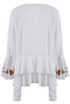Embroidered Frill Hem Tunic - 2 Colours