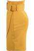 Pleated Overlay Belt Up Skirt - 4 Colours