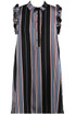  Stripes Ruffle Trim Shirt Dress - 2 Colours