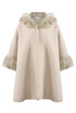 Fleece Faux Fur Neck Cape Jumper - 4 Colours