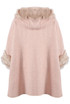 Fleece Faux Fur Neck Cape Jumper - 4 Colours