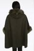 Fleece Faux Fur Neck Cape Jumper - 4 Colours