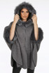 Fleece Faux Fur Neck Cape Jumper - 4 Colours