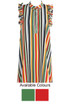 Multicolour Stripes Button Up Shift Dress - 2 Colours