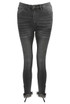 Graphite Lace Trim Slit Ankle Jeans