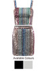 Sequin Multicolour Stripes Top & Skirt Co-Ord - 2 Colours