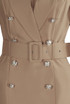 Belted Lapel Bodycon Dress - 4 Colours