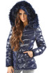 Shiny Faux Fur Hood Puffer Jacket - 4 Colours