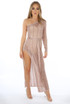 Lurex One Shoulder Slit Maxi Dress - 3 Colours