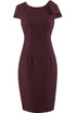 Bow Trim Cap Sleeves Bodycon Dress - 3 Colours