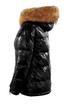 Shiny Natural Fur Hood Puffer Jacket - 2 Colours