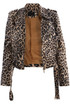 Beige Leopard Biker Jacket 