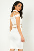 WOW Couture Glora Off The Shoulder Choker Neck Bandage Dress White