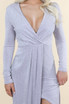 Lurex Leg Slit Crossover Maxi Dress - 3 Colours