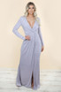 Lurex Leg Slit Crossover Maxi Dress - 3 Colours