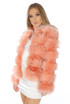 Layered Shaggy Faux Fur Coat