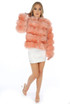 Layered Shaggy Faux Fur Coat