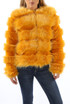 Layered Shaggy Faux Fur Coat