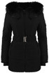 Faux Fur Hood Zipped Parka Jacket - 4 Colours