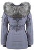 Faux Fur Hood Zipped Parka Jacket - 4 Colours
