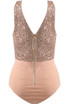 Sequin Plunge Neck Bodysuit - 3 Colours