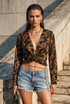 Loop Chain Twist Front Blouse - 3 Colours