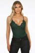 Lace Crochet Back Zip Up Bodysuit  -  9 Colours