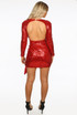 Sequin Open Back Ruched Dress - 4 Colours